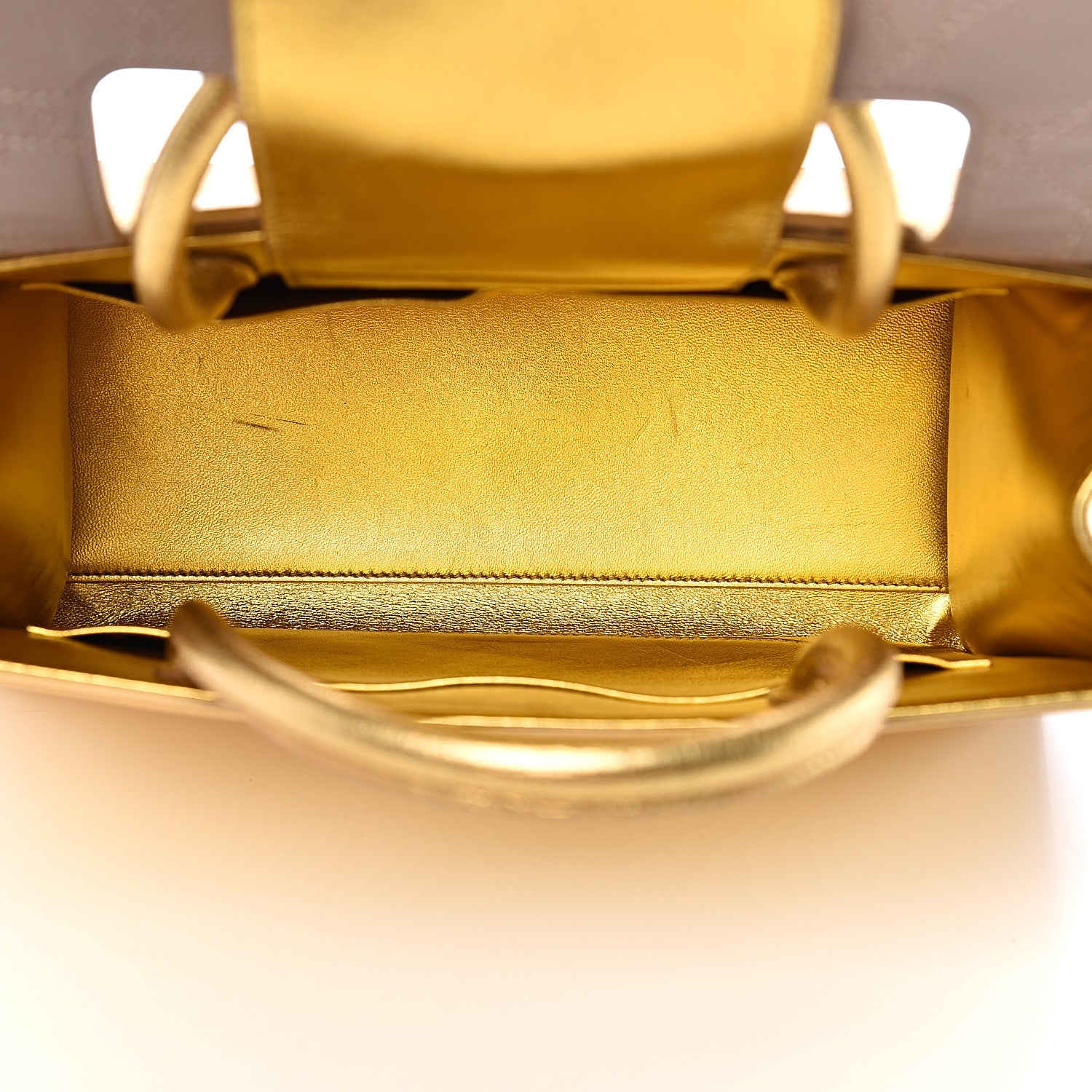 Christian Dior Metallic Goatskin Medium Diorever Flap Gold 4 of 12