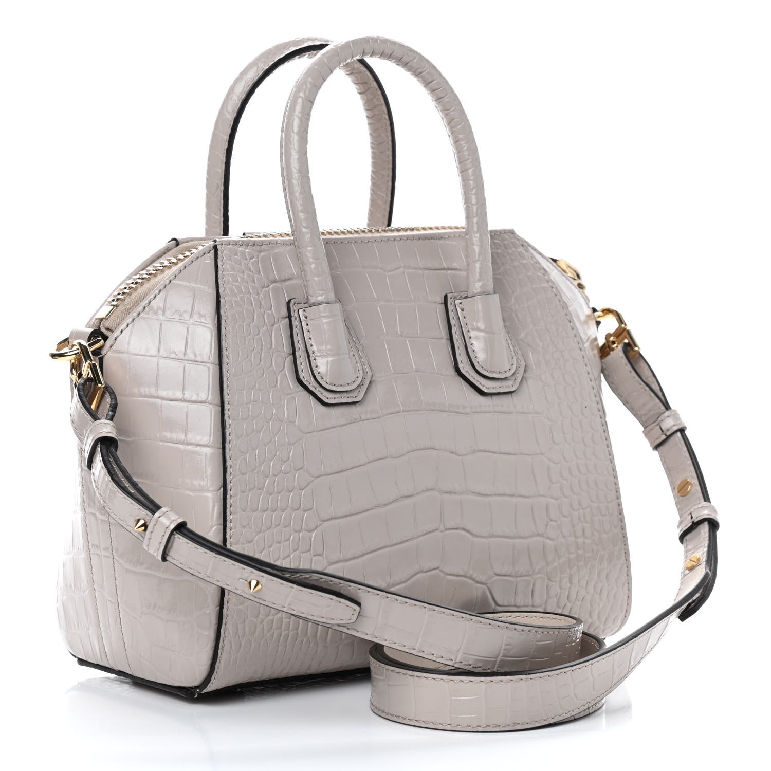 Givenchy Calfskin Crocodile Embossed Mini Antigona Dune 3 of 9