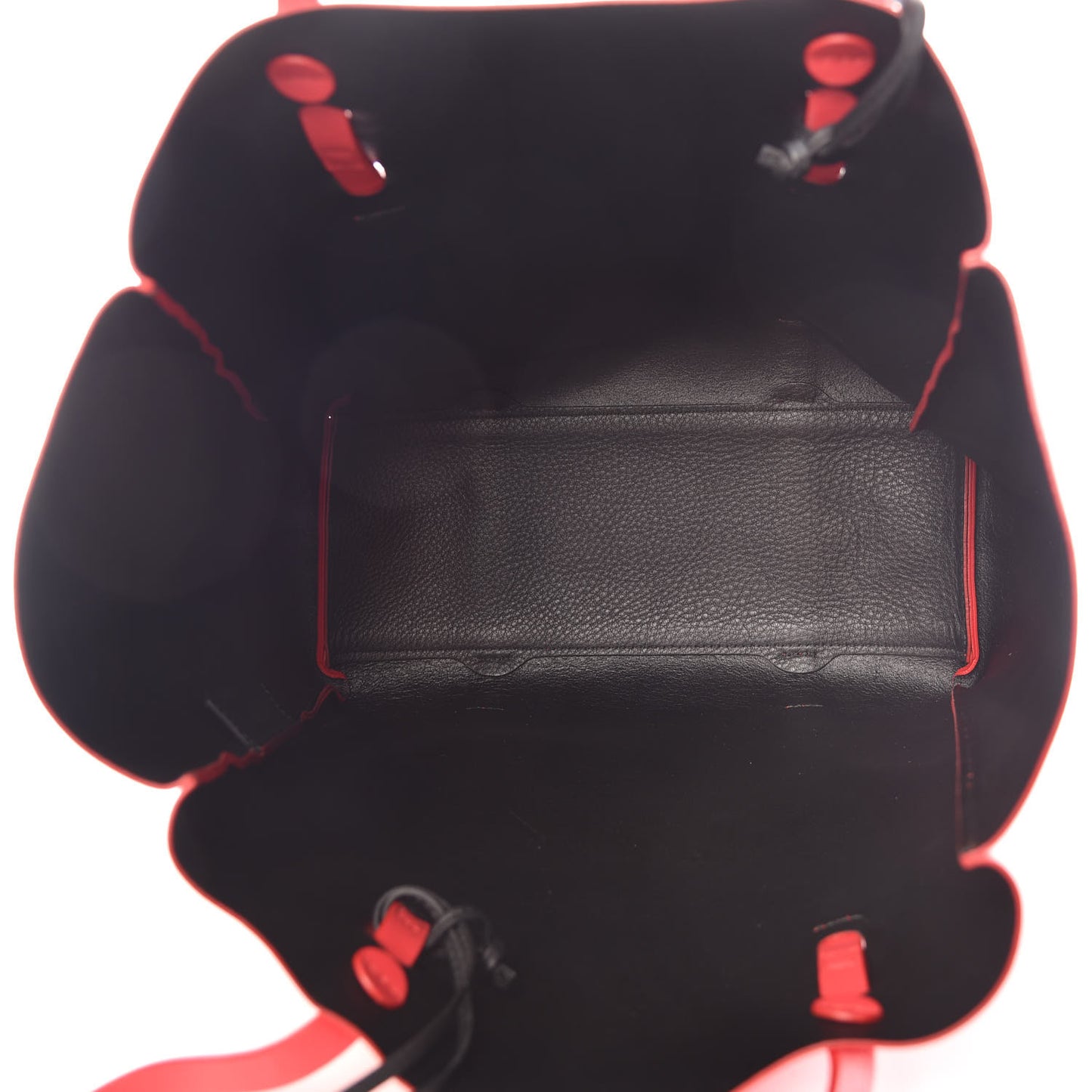 Veau Baltimore Double Sided Small Everyday Tote Rouge Vermeil Black