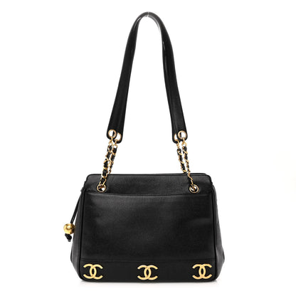 Chanel Caviar CC Shoulder Bag Black 1 of 9