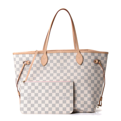 Louis Vuitton Damier Azur Neo Neverfull MM Rose Ballerine 2 of 10