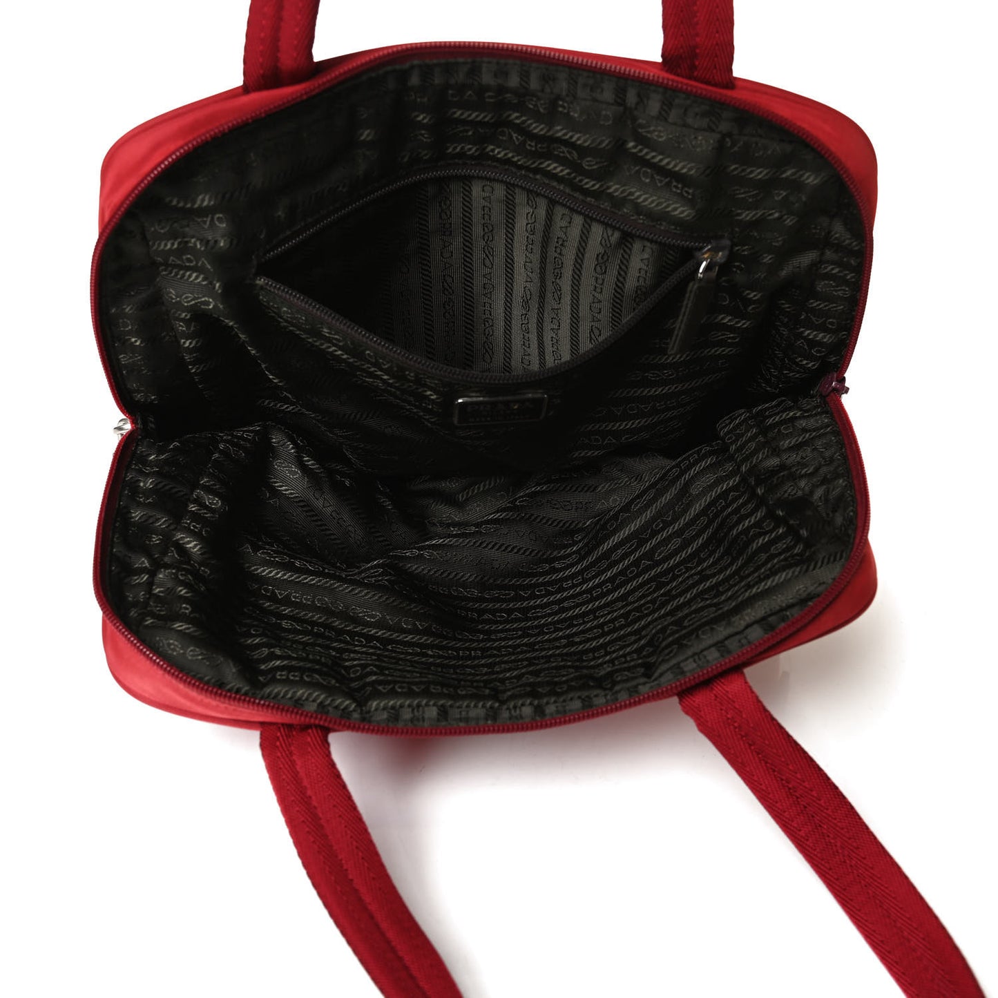 Tessuto Nylon Tote Rosso
