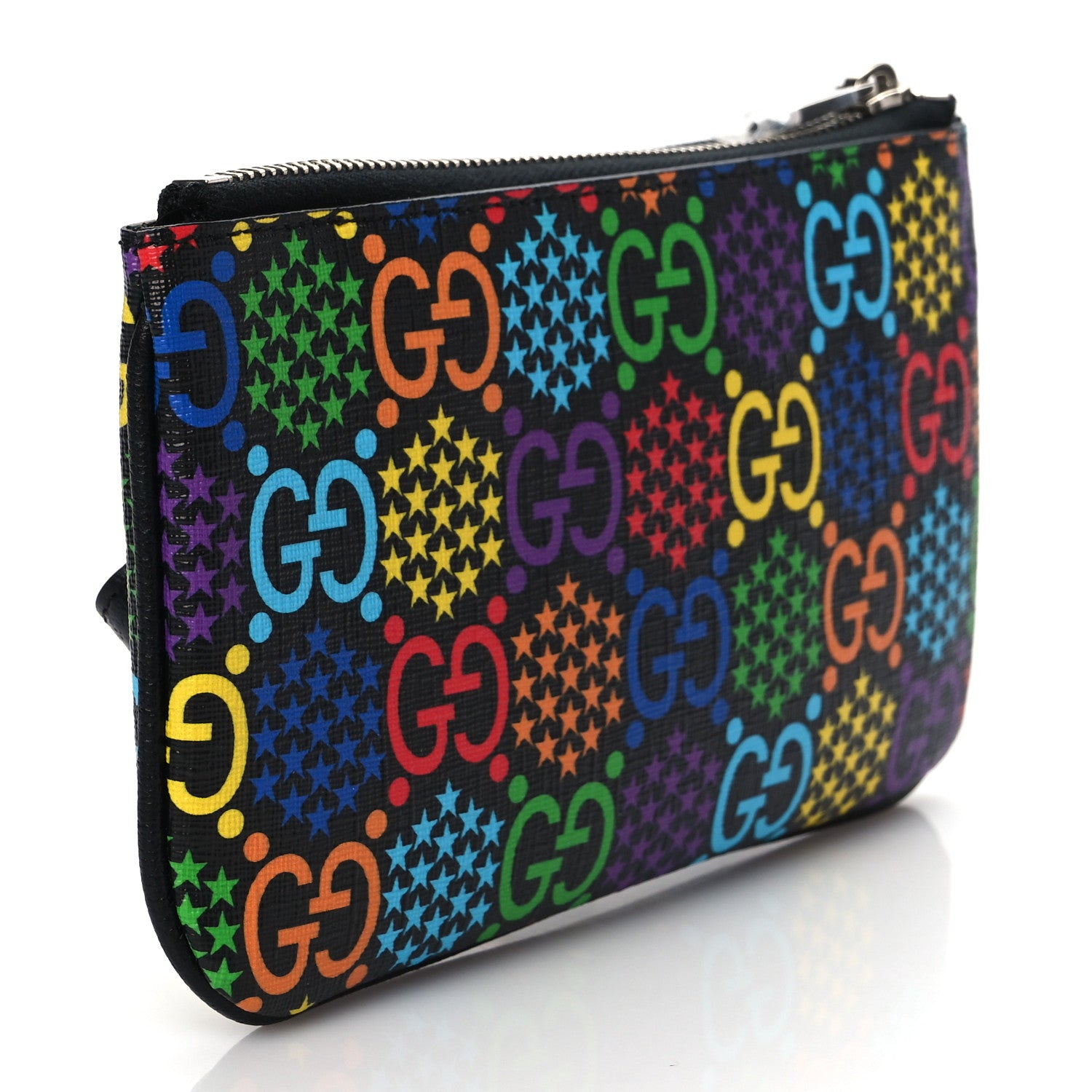 Gucci GG Supreme Monogram Psychedelic iPhone Pouch Black 3 of 10