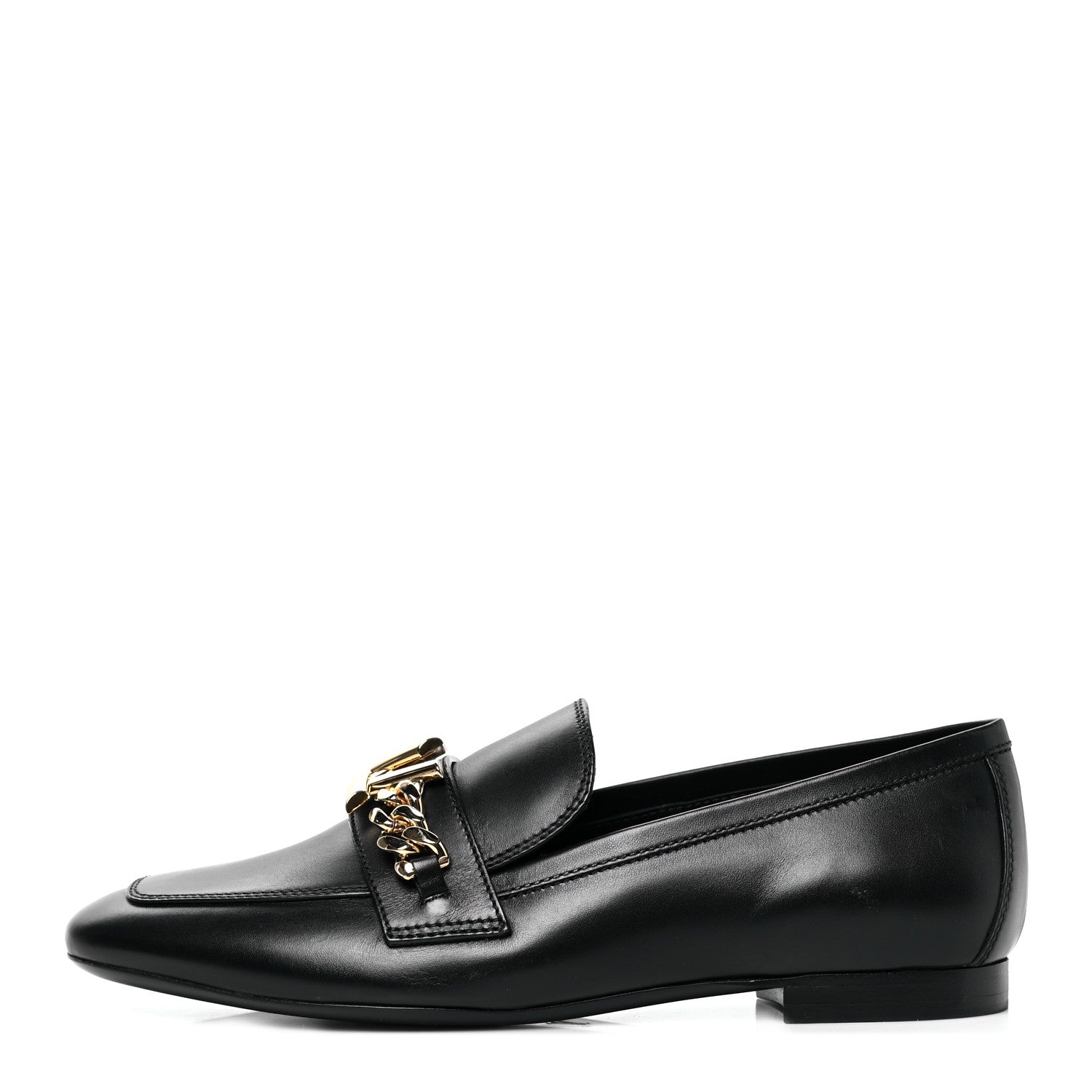 Louis Vuitton Calfskin Upper Case Flat Loafer 36 Black 1 of 8
