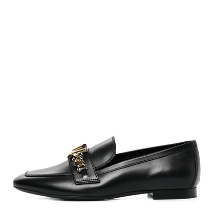Louis Vuitton Calfskin Upper Case Flat Loafer 36 Black 1 of 8