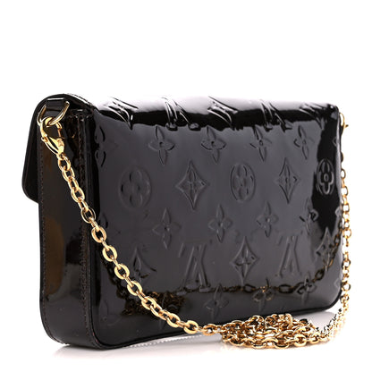Louis Vuitton Vernis Pochette Felicie Chain Wallet Amarante 4 of 11