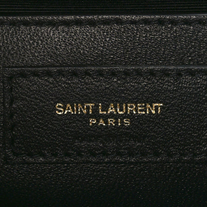 Saint Laurent Calfskin Crystal Medium Monogram Kate Satchel Black 7 of 11