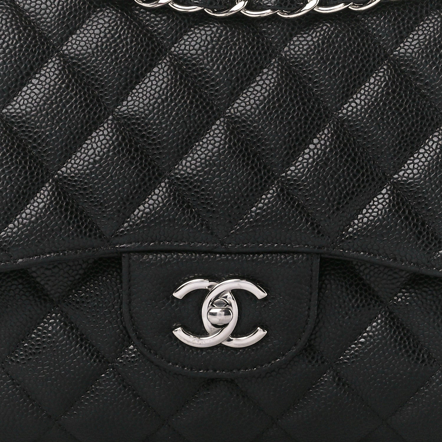 Chanel Caviar Quilted Jumbo Double Flap Black 9 of 11