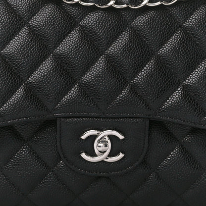 Chanel Caviar Quilted Jumbo Double Flap Black 9 of 11
