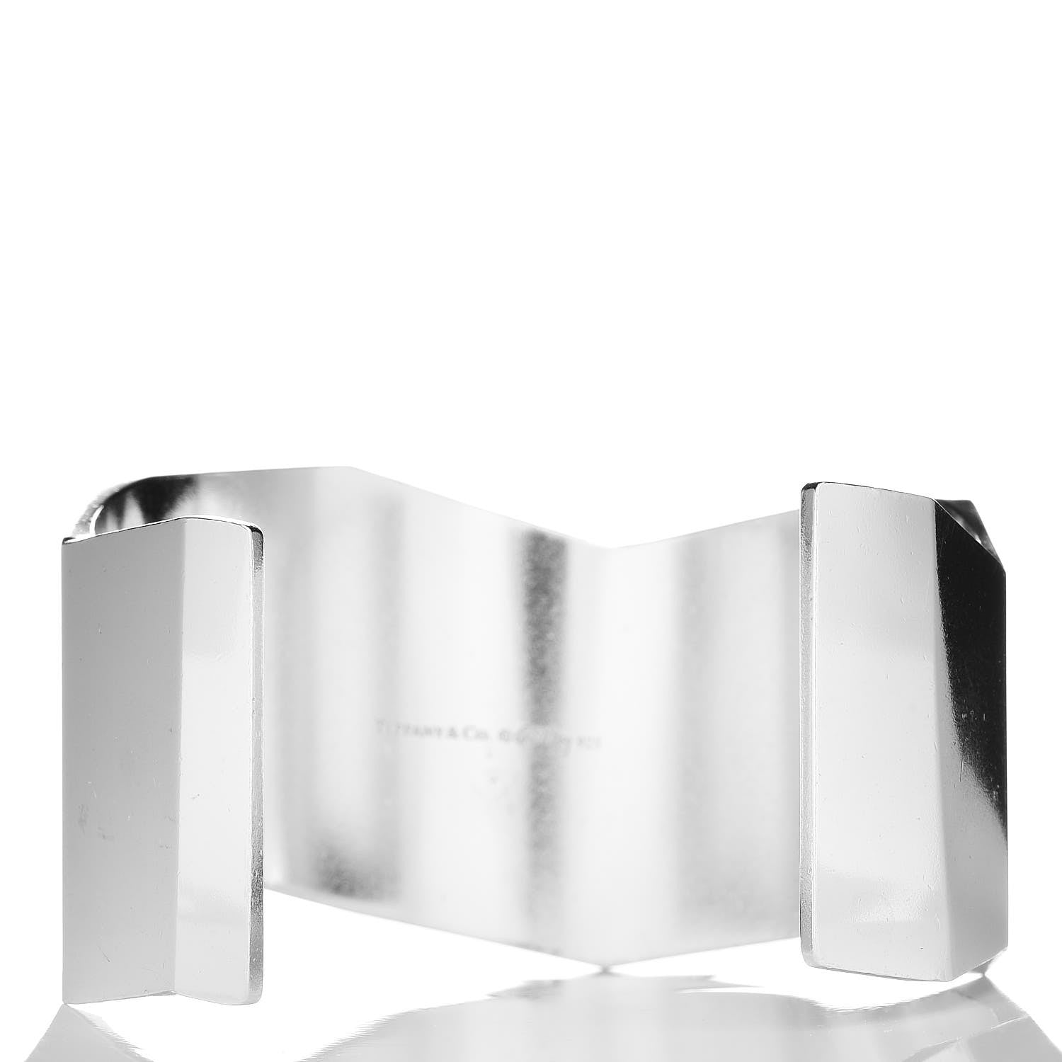 Tiffany Sterling Silver Frank Gehry Wide Fold Cuff Bracelet 3 of 4