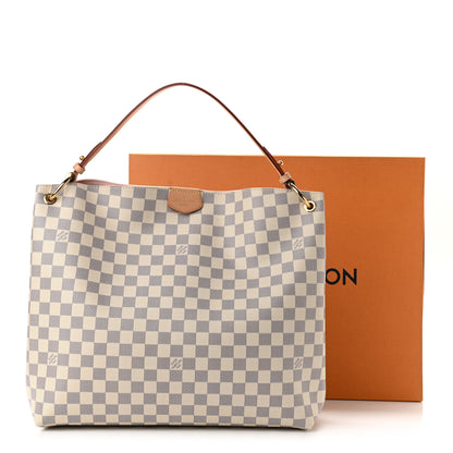 Louis Vuitton Damier Azur Graceful MM Rose Ballerine 9 of 9