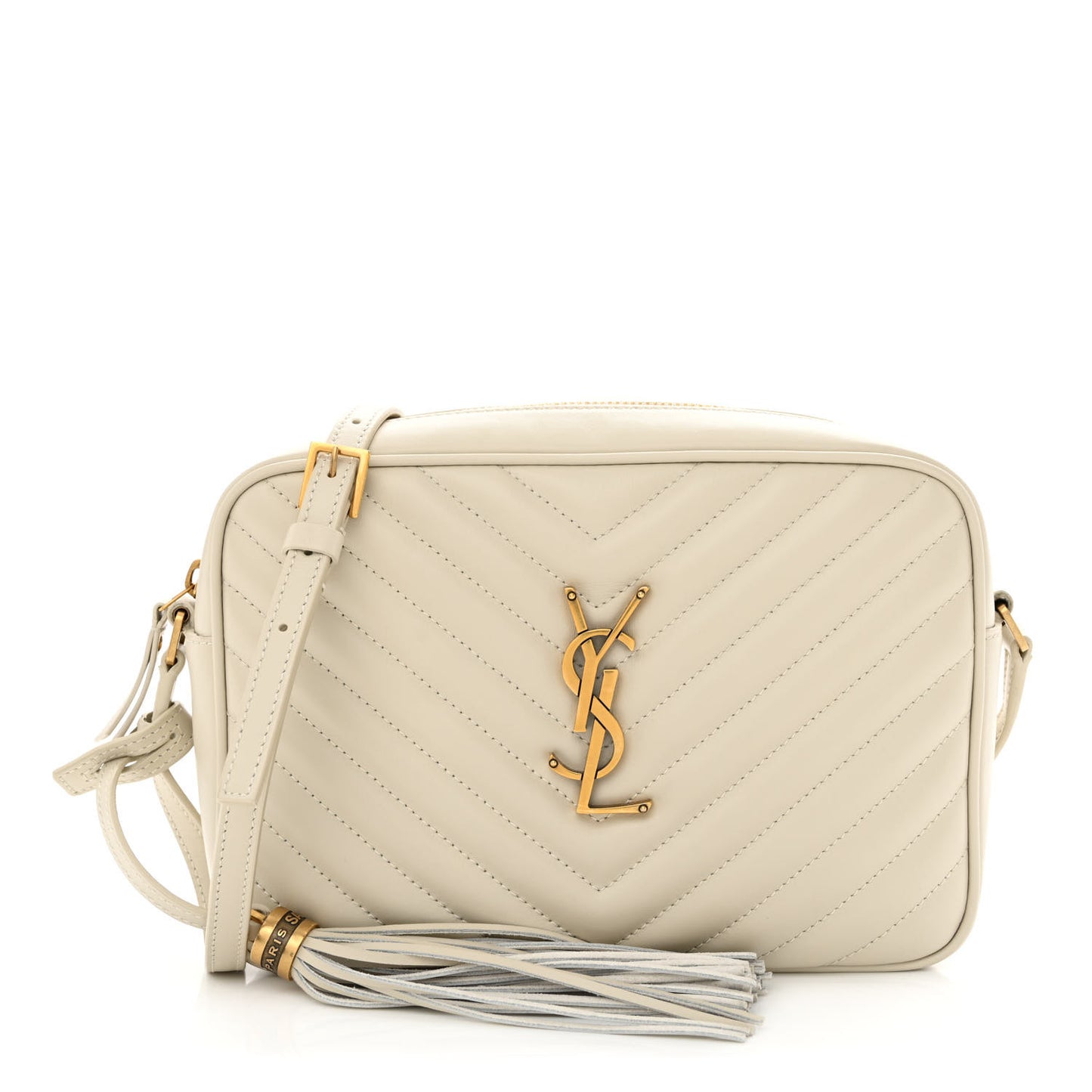 Calfskin Matelasse Monogram Lou Camera Bag Crema Soft