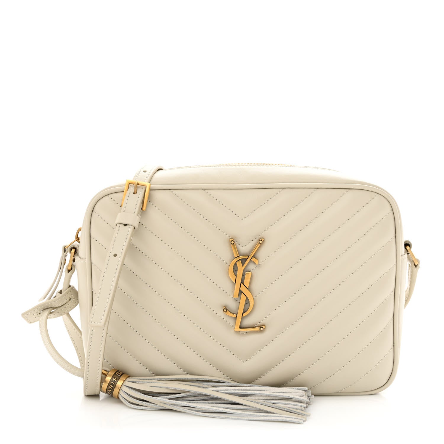 Saint Laurent Calfskin Matelasse Monogram Lou Camera Bag Crema Soft 1 of 10