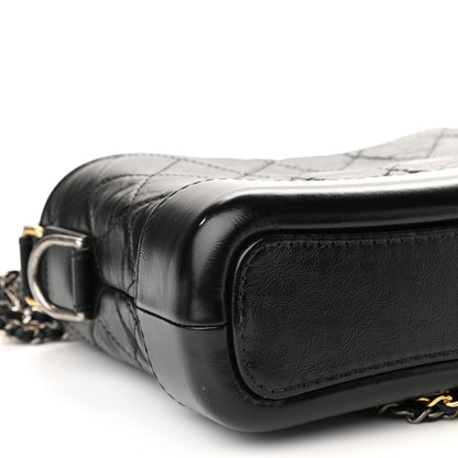 Chanel Aged Calfskin Quilted Small Gabrielle Hobo Black 8 of 10