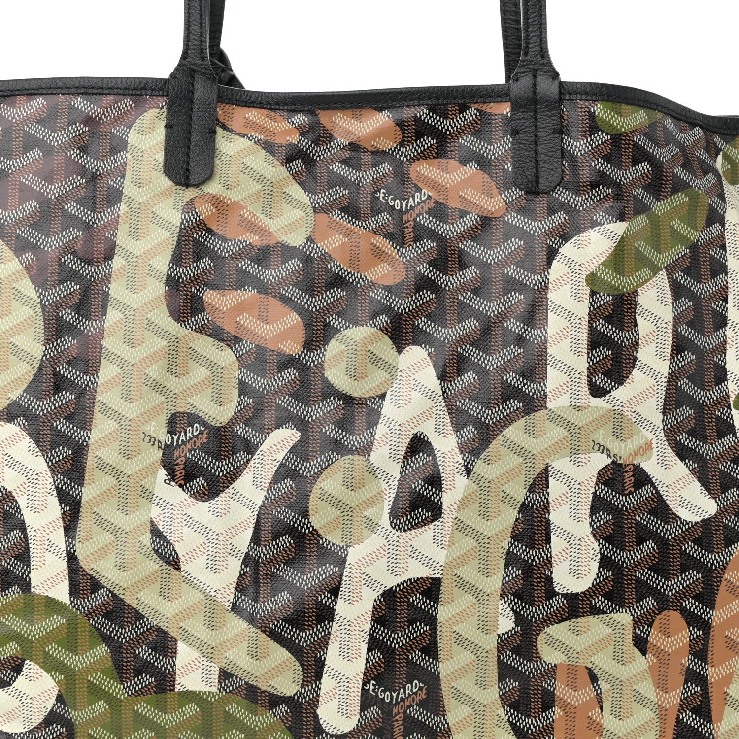 Goyard Goyardine Saint Louis Lettres Camouflage PM Black Green 9 of 11