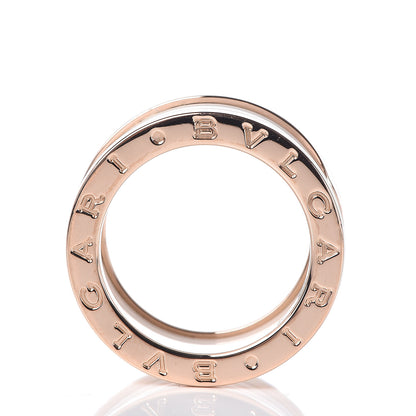 Bulgari 18K Rose Gold White Ceramic B.Zero1 Four-Band Ring 51 5.75 5 of 5