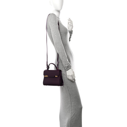 Delvaux Smooth Calfskin Mini Tempete Satchel Prune 2 of 11