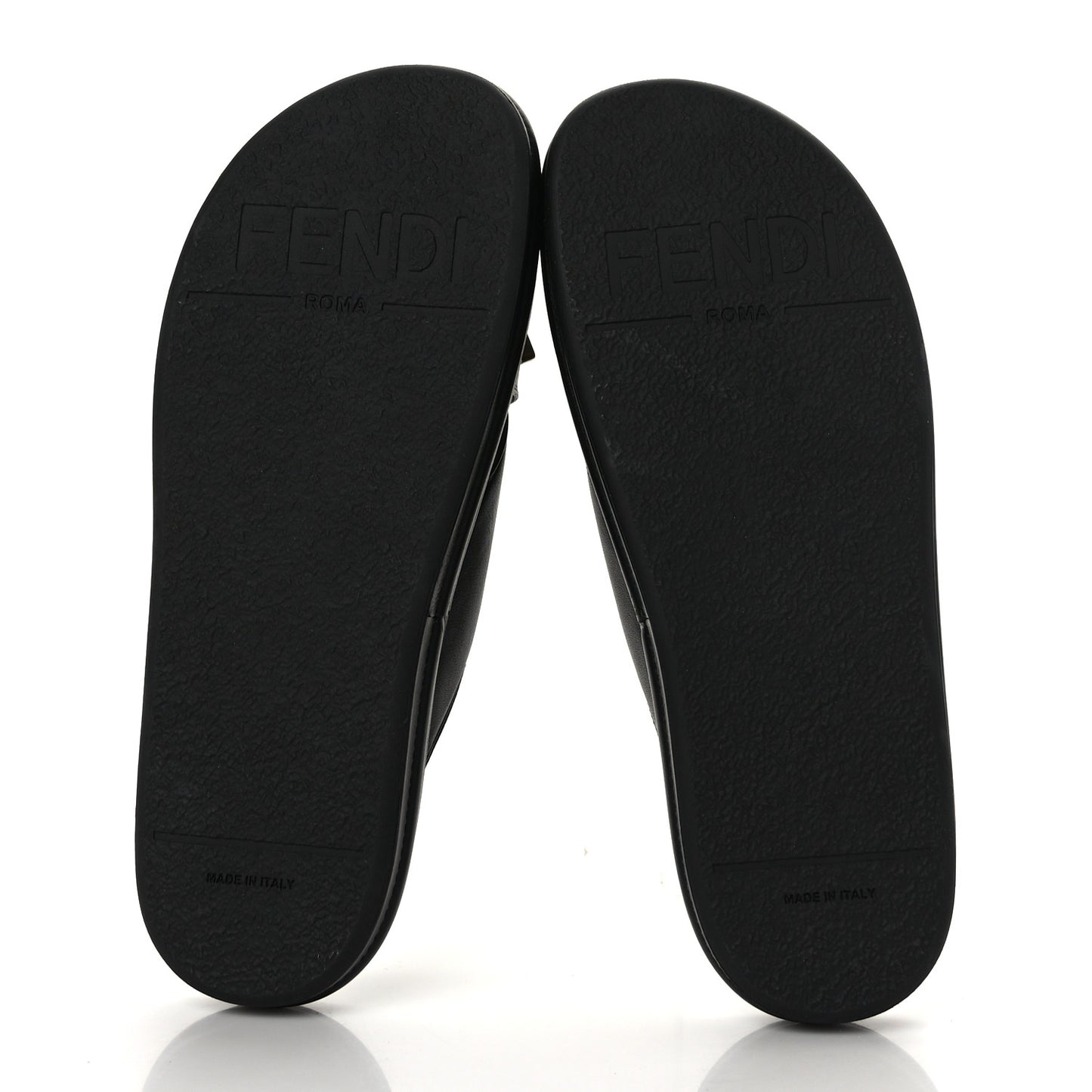Vitello Womens Fendigraphy Slide Sandals 40 Black
