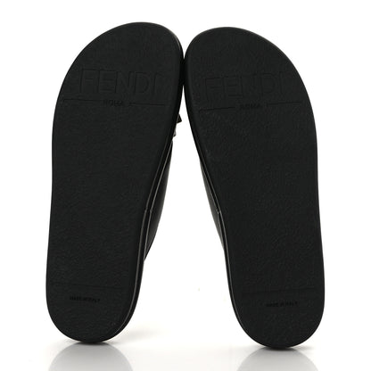 Fendi Vitello Womens Fendigraphy Slide Sandals 40 Black 5 of 8