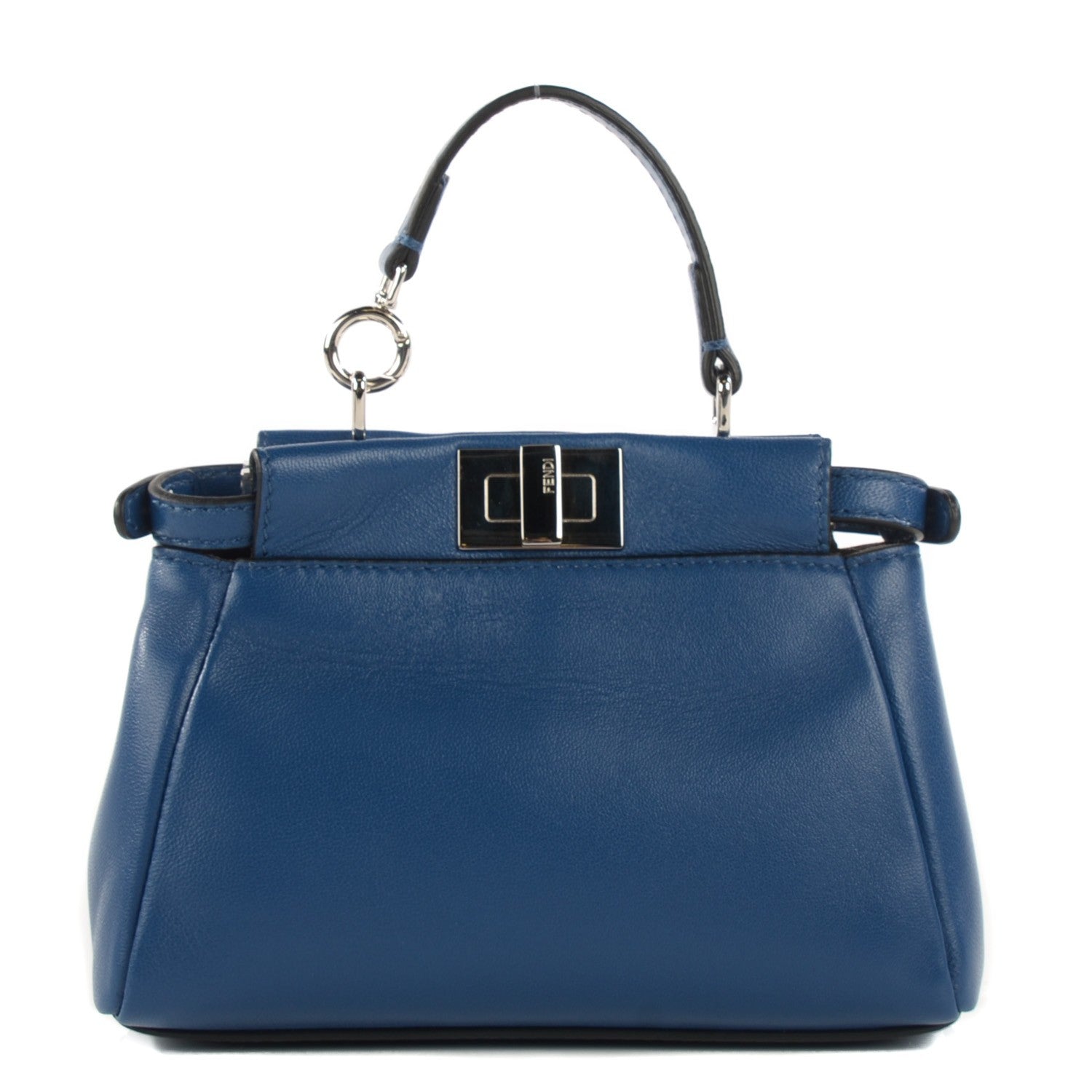 Fendi Shiny Nappa Micro Peekaboo Iconic Satchel Iris 1 of 8