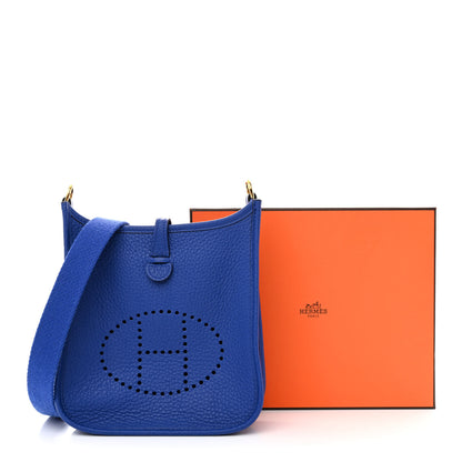 Hermes Taurillon Clemence Evelyne TPM Bleu Royal 11 of 11