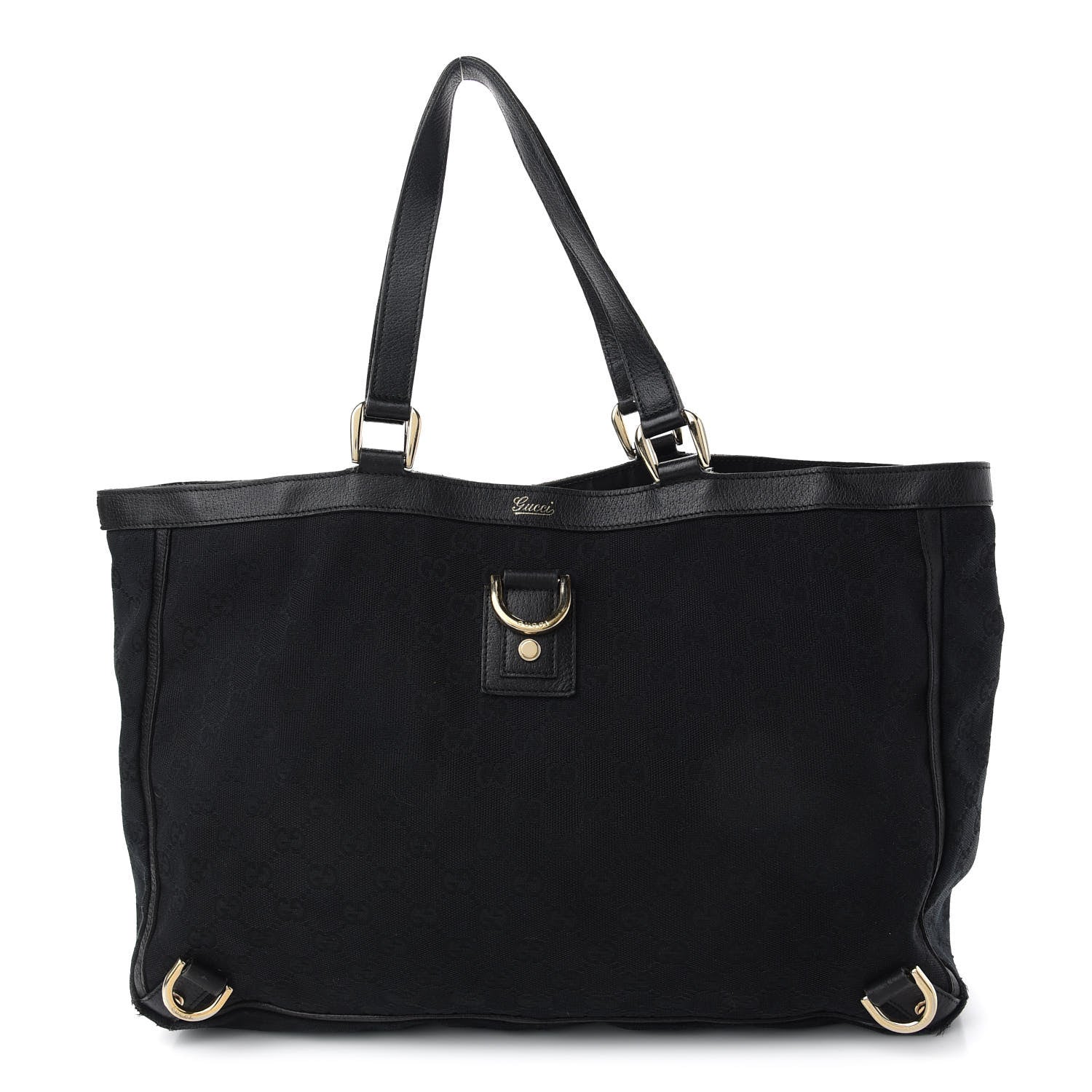 Gucci Monogram Large Abbey Tote Black 1 of 9