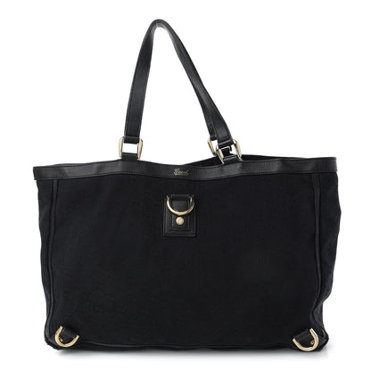 Gucci Monogram Large Abbey Tote Black 1 of 9