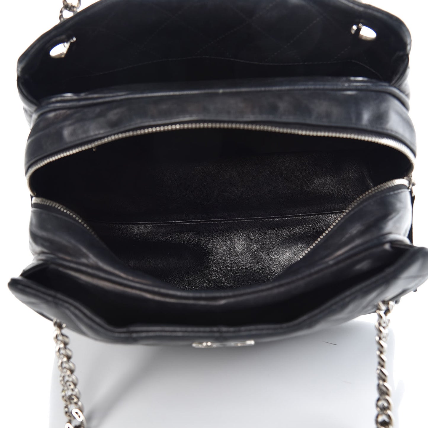 Lambskin Quilted Shoulder Bag Black