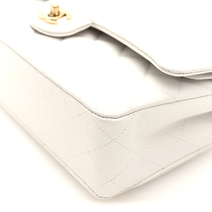 Chanel Caviar Quilted Medium Double Flap White 11 of 11