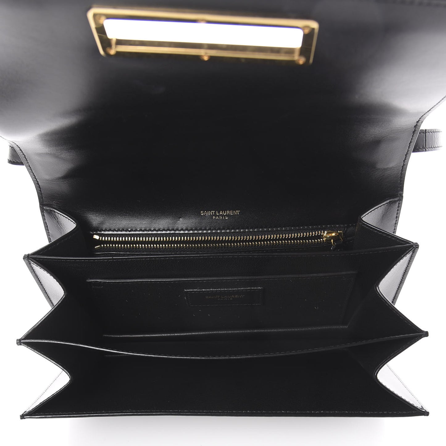 Smooth Calfskin Medium Domino Shoulder Bag Black