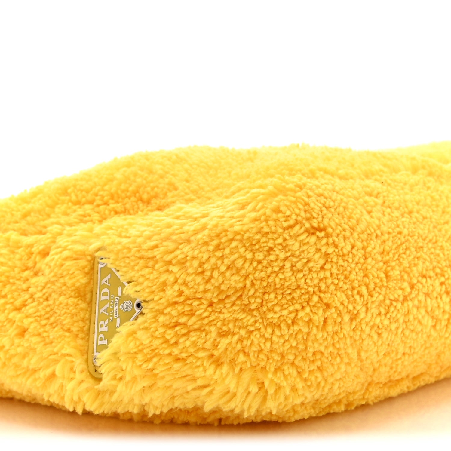Prada Terry Cloth Mini Re-Edition 2000 Bag Giallo Black 9 of 10