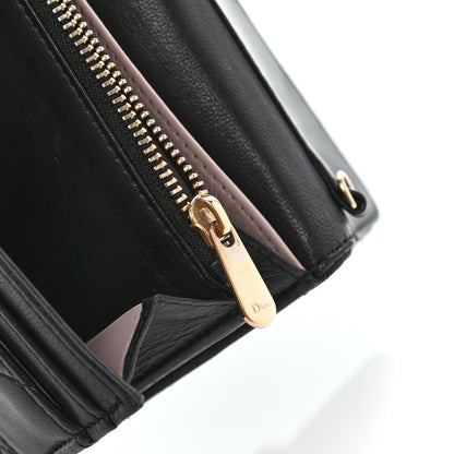 Christian Dior Lambskin Cannage Miss Dior Chain Wallet Black 7 of 13