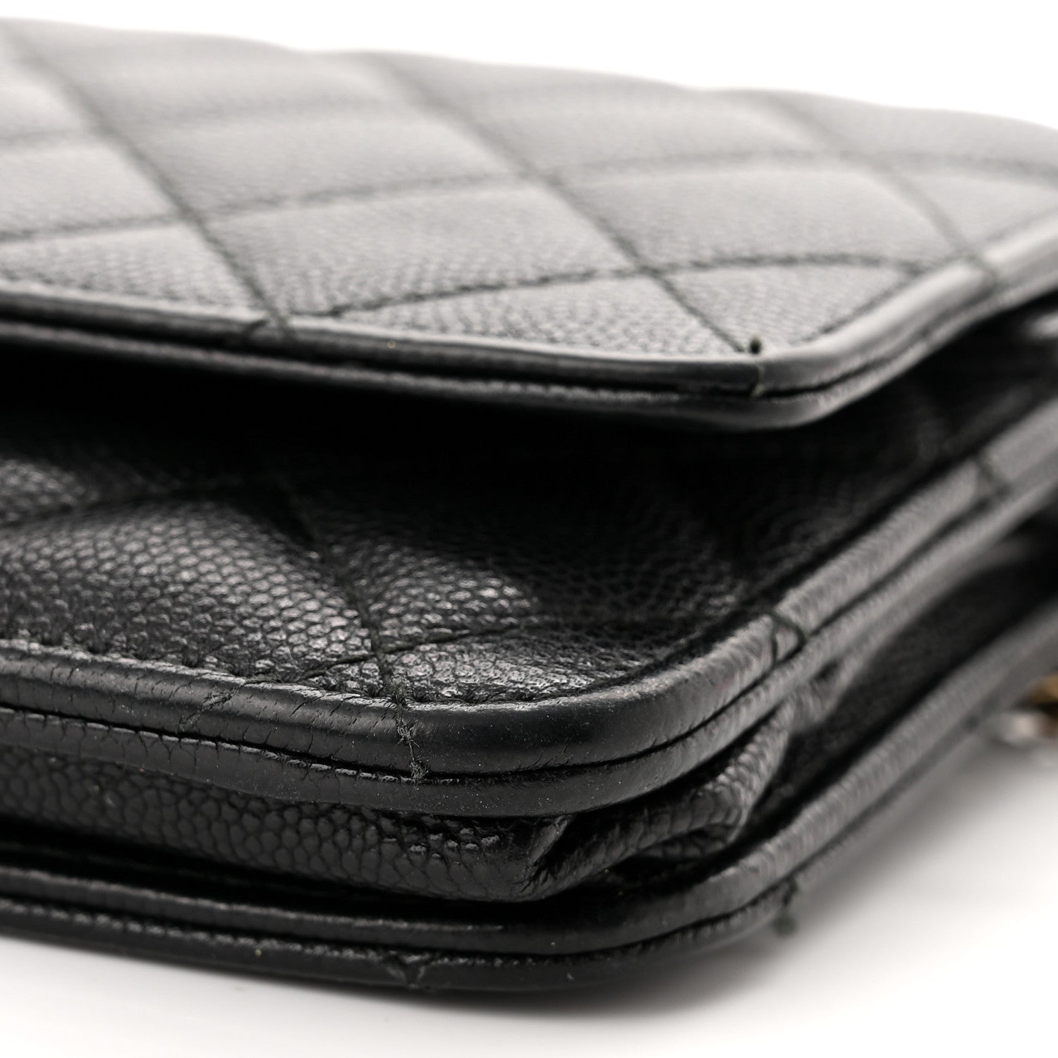 Chanel Caviar Quilted Golden Class Wallet On Chain WOC Black 11 of 12