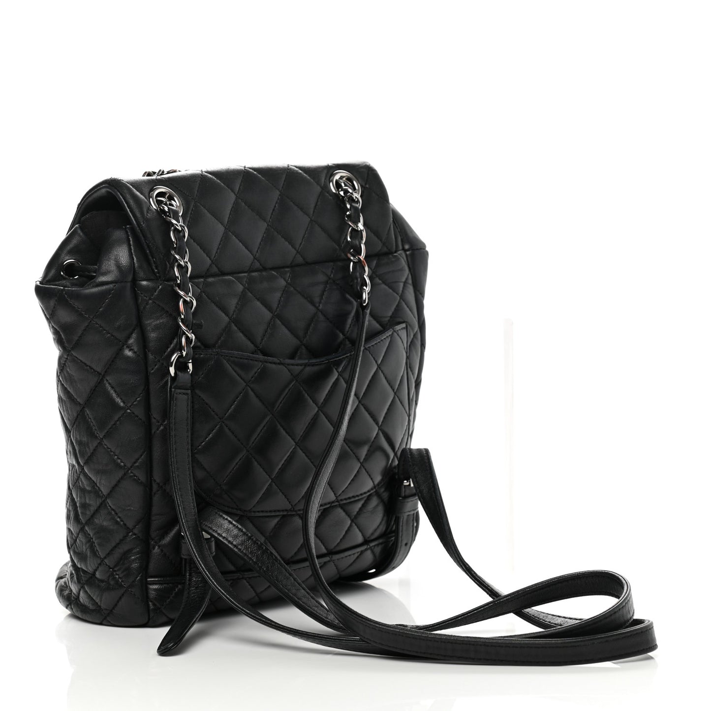 Lambskin Quilted Small Urban Spirit Backpack Black