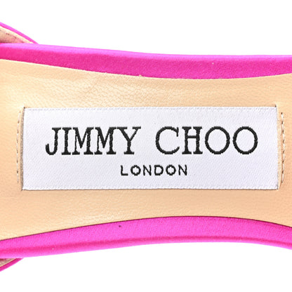 Jimmy Choo Satin Pearl Socorie 120 Sandals 36 Fuchsia White 7 of 11