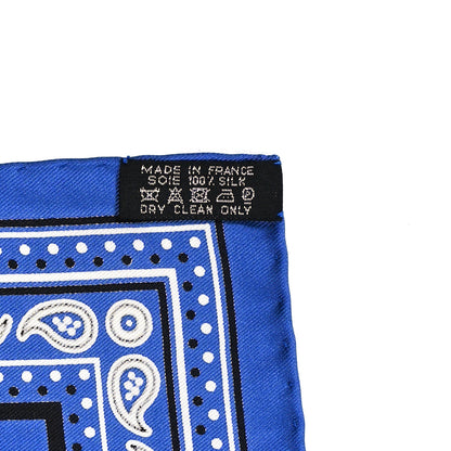 Hermes Silk Grand Manege Cut Bandana Scarf 55 Bleu Nuit Bleu 3 of 3