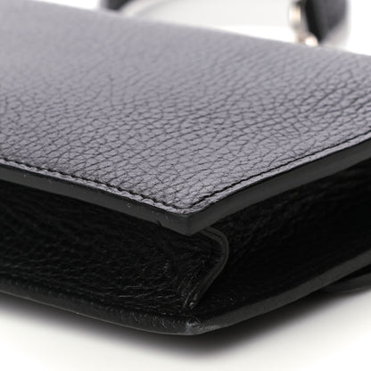 Gucci Dollar Calfskin Interlocking G Chain Wallet Black 10 of 19