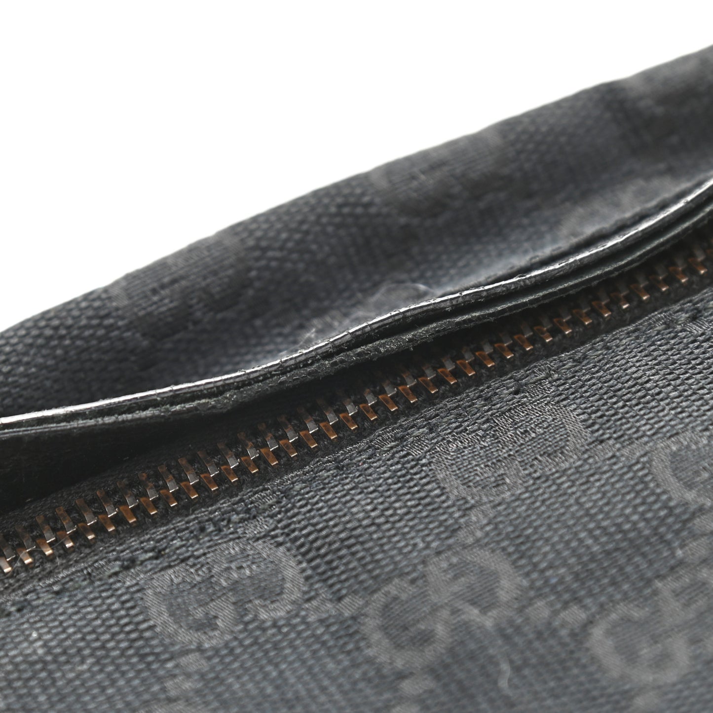 GG Monogram Web Double Pocket Belt Bag Black