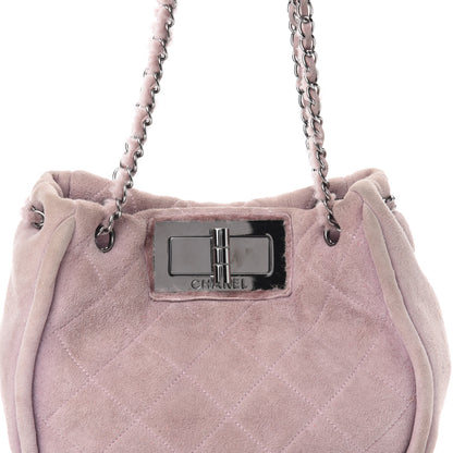 Chanel Shearling Quilted Mademoiselle Tote Light Purple 8 of 11