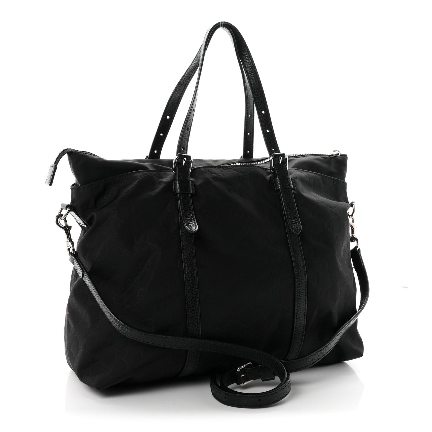 Nylon Monogram Tote Black