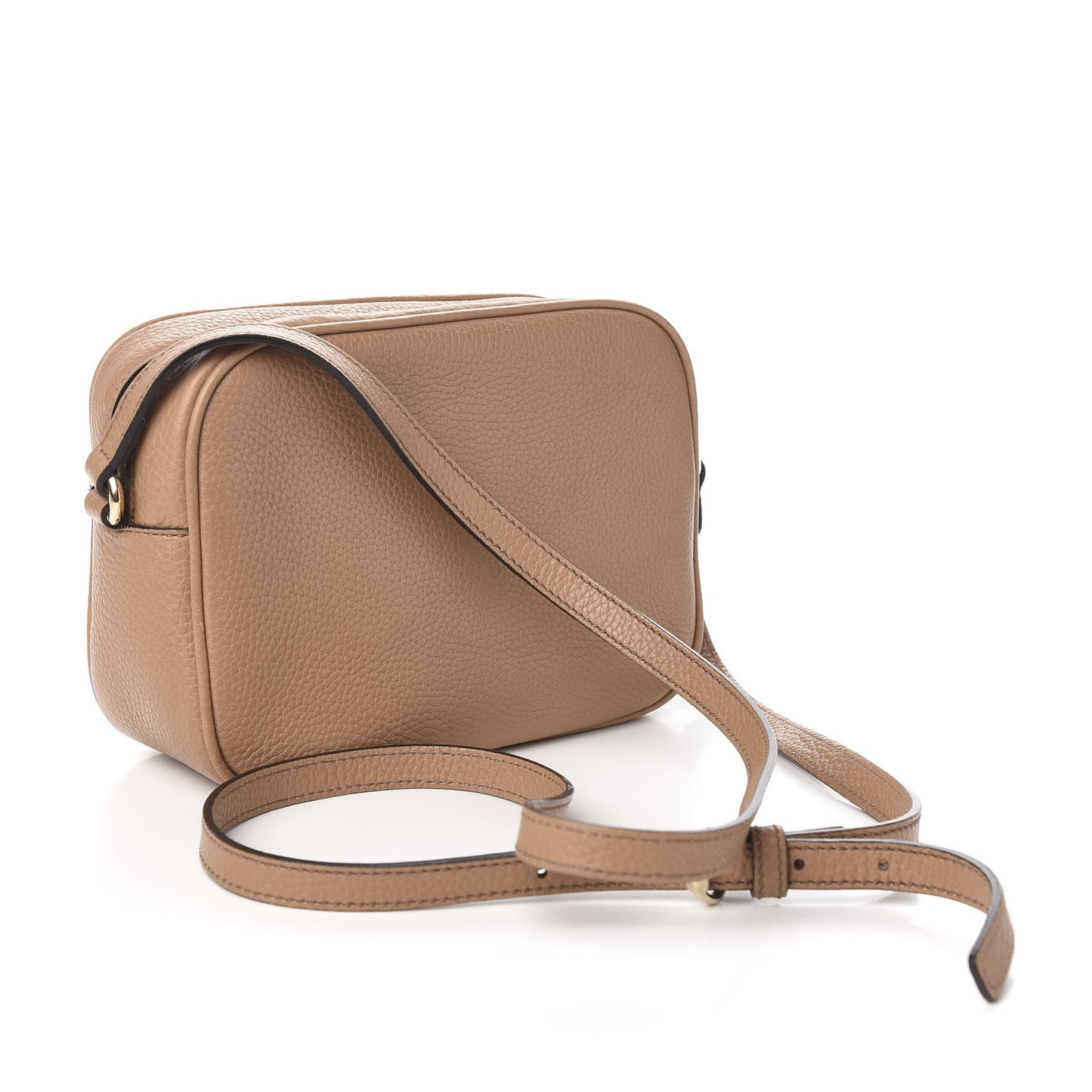 Pebbled Calfskin Small Soho Disco Bag Rose Beige