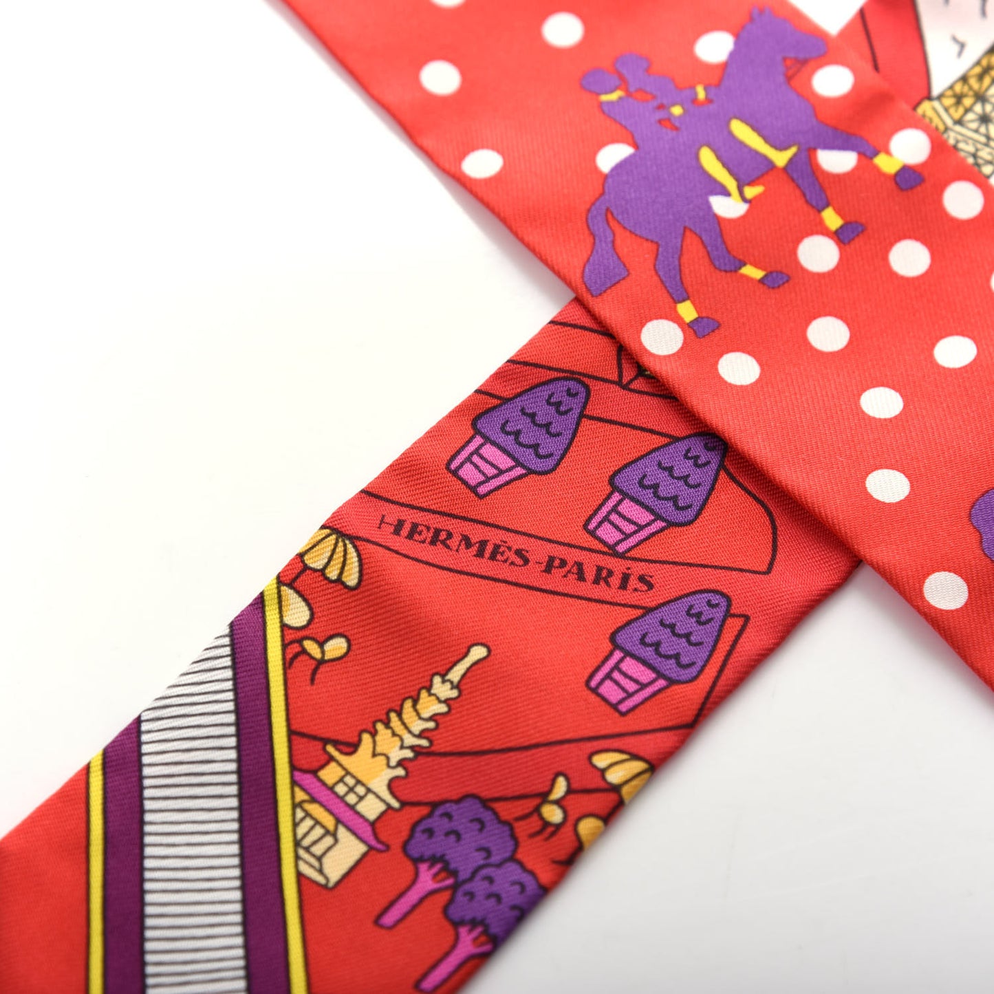 Silk Les Nouveaux Amoureux de Paris Twilly Rouge Violet Creme
