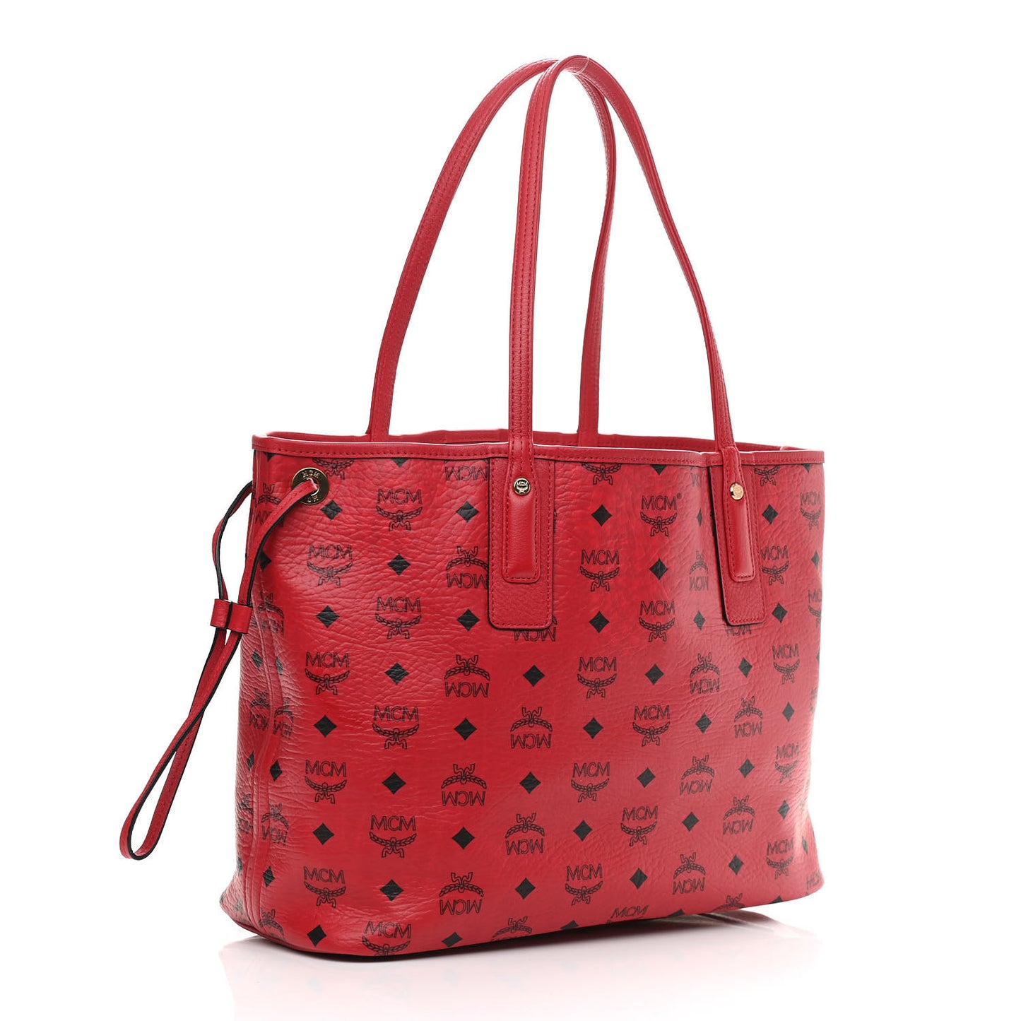 Visetos Medium Liz Reversible Shopper Tote Ruby Red
