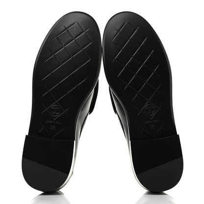 Chanel Lambskin Quilted CC Turnlock Loafers 36 Black 5 of 10