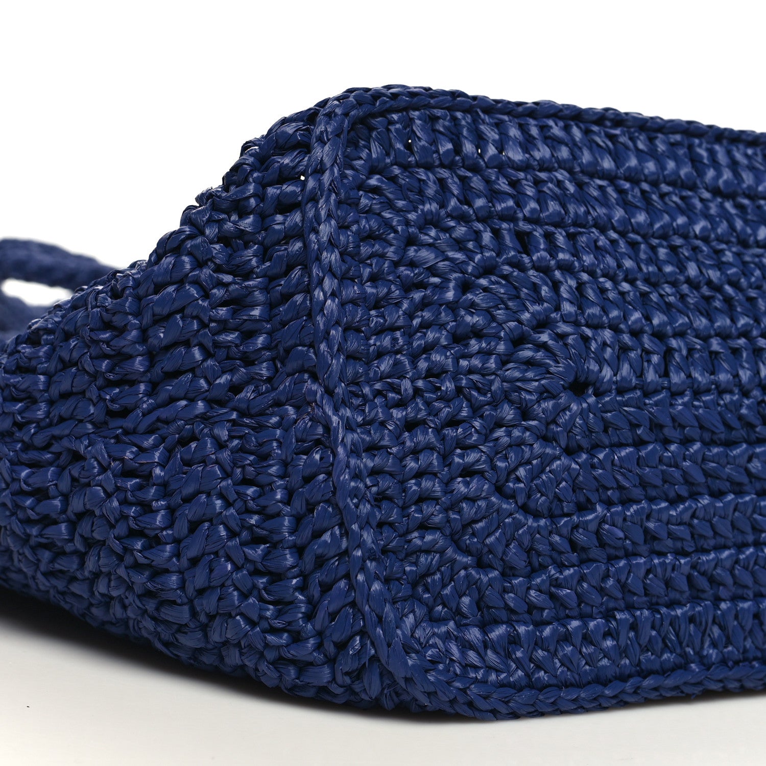 Saint Laurent Raffia Rive Gauche Tote Blue 9 of 10
