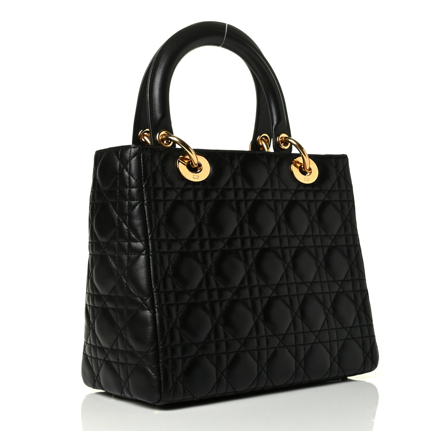 Lambskin Cannage Medium Lady Dior Black