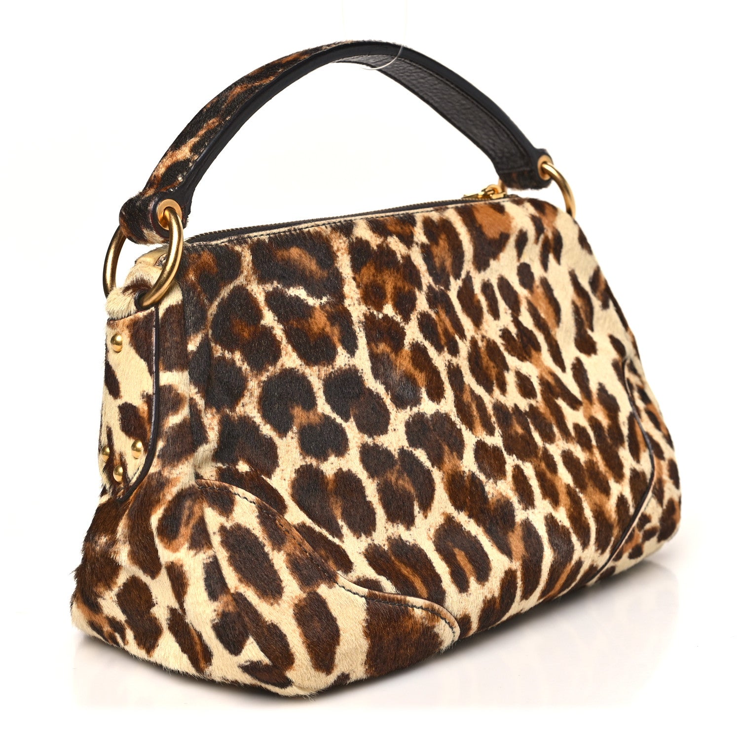 Prada Calf Hair Leopard Print Bag Avorio 3 of 9