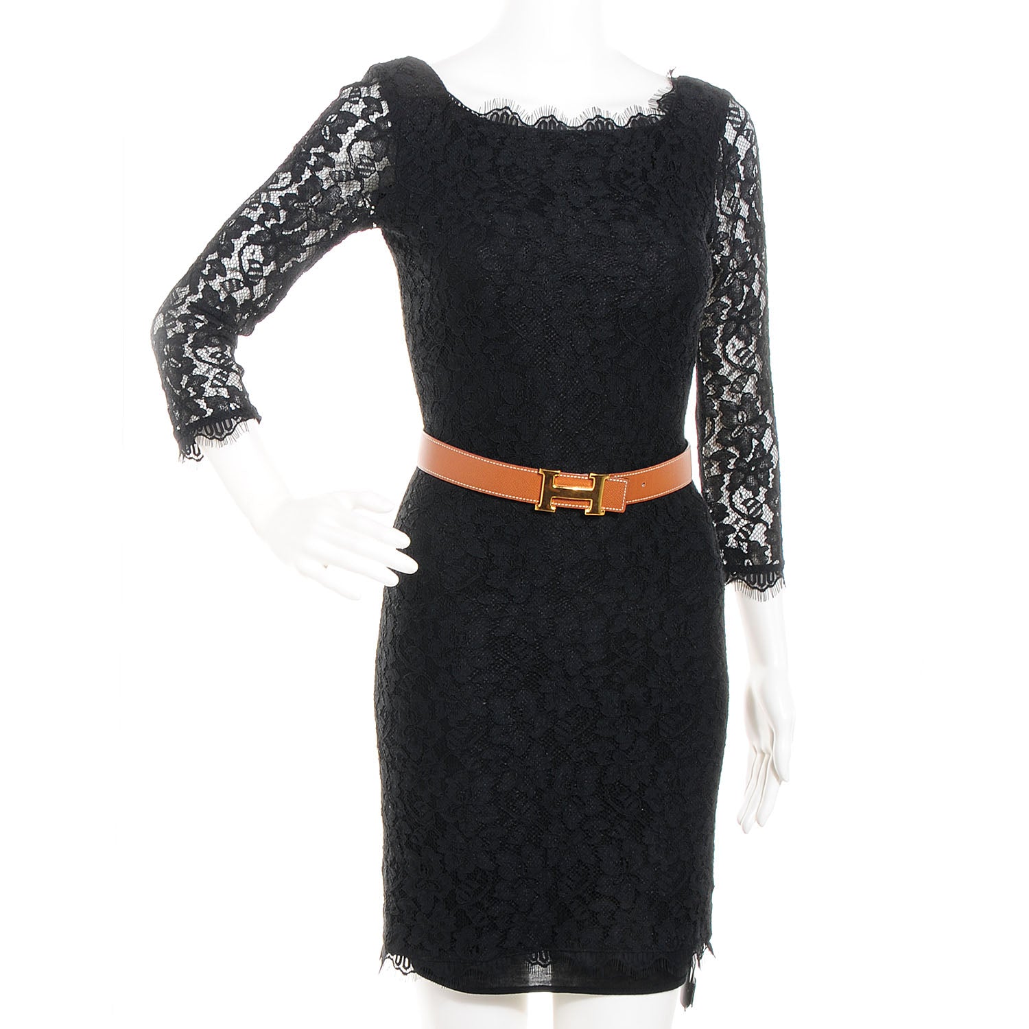 Hermes Courchevel Box Reversible Polished Constance 32mm H Belt 65 Gold Noir 2 of 6