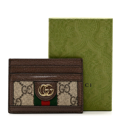 Gucci GG Supreme Monogram Ophidia Card Holder Brown 7 of 7