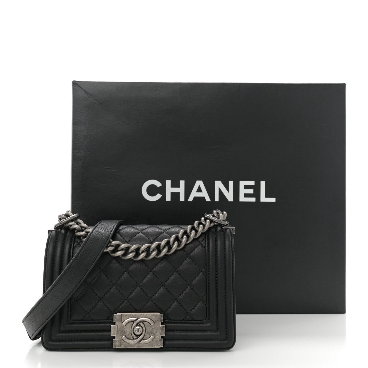 Chanel Calfskin Quilted Small Boy Flap Black 11 of 11